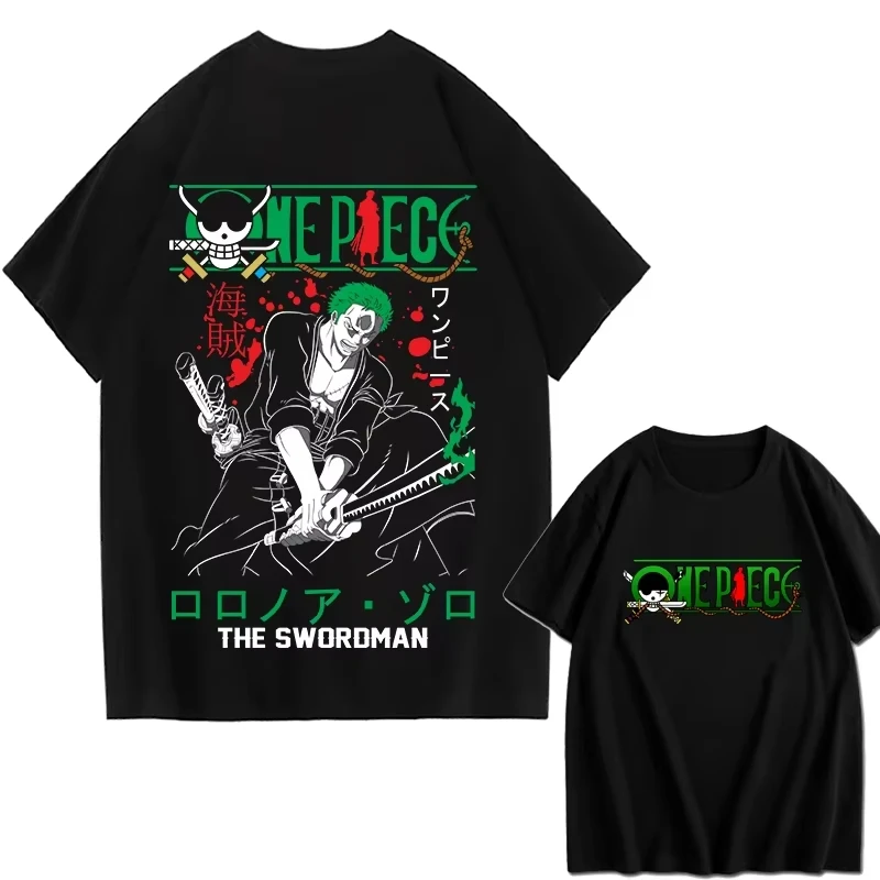 

2026 new One Piece's Monkey D. Luffy Printed Loose-Sleeved Cotton T-Shirt for Summer Fashion Cotton