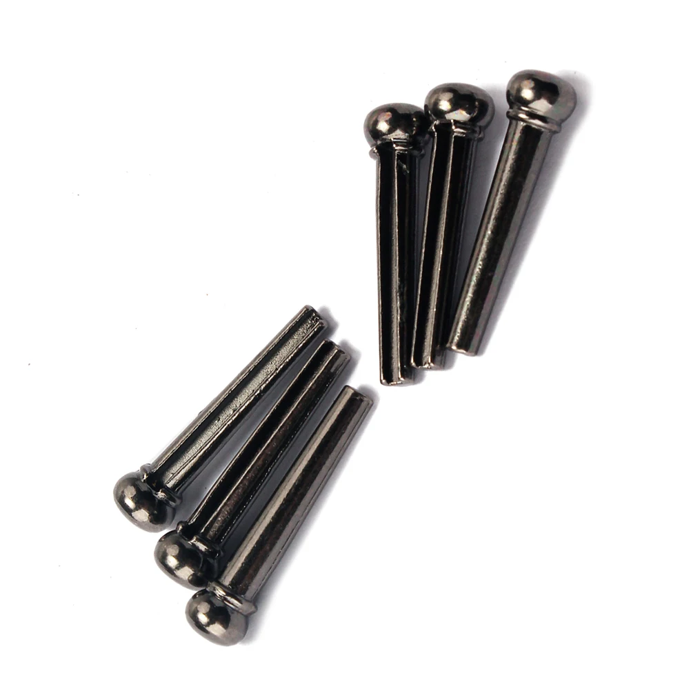 

6 Pcs Copper Stringed Set Guitar Inlaid Abalone Pins Brass Spare Parts Accessory