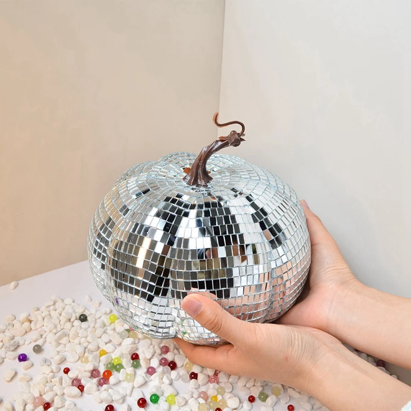 DISCO-Mirror Ball For Bar And Wedding, Ornaments, Pumpkin,Pumpkin Disco Ball Halloween Home Decor