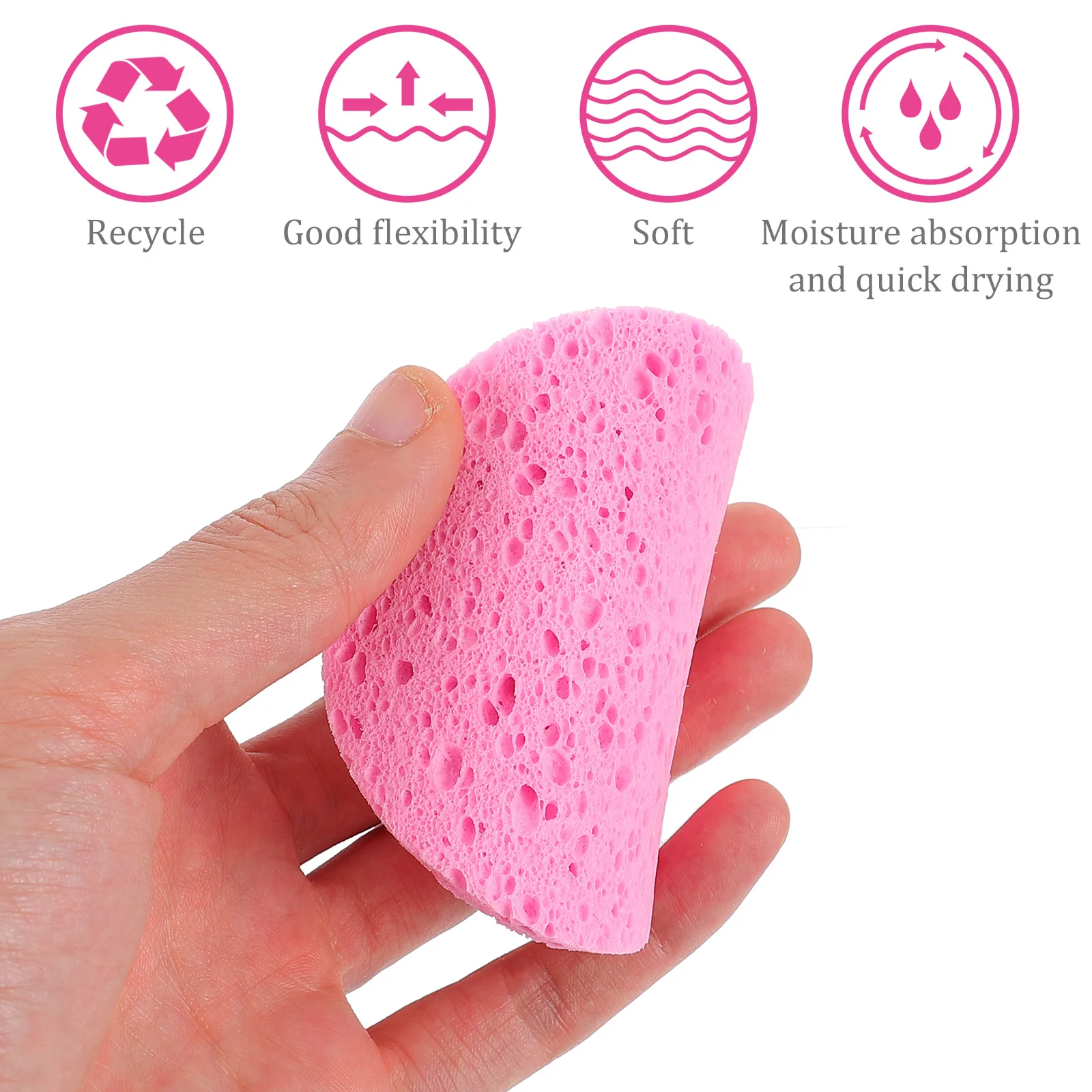 

50 Pcs Scrubber Round Cotton Pad Variety Face Cleaning Sponge Pop Makeup Sponges