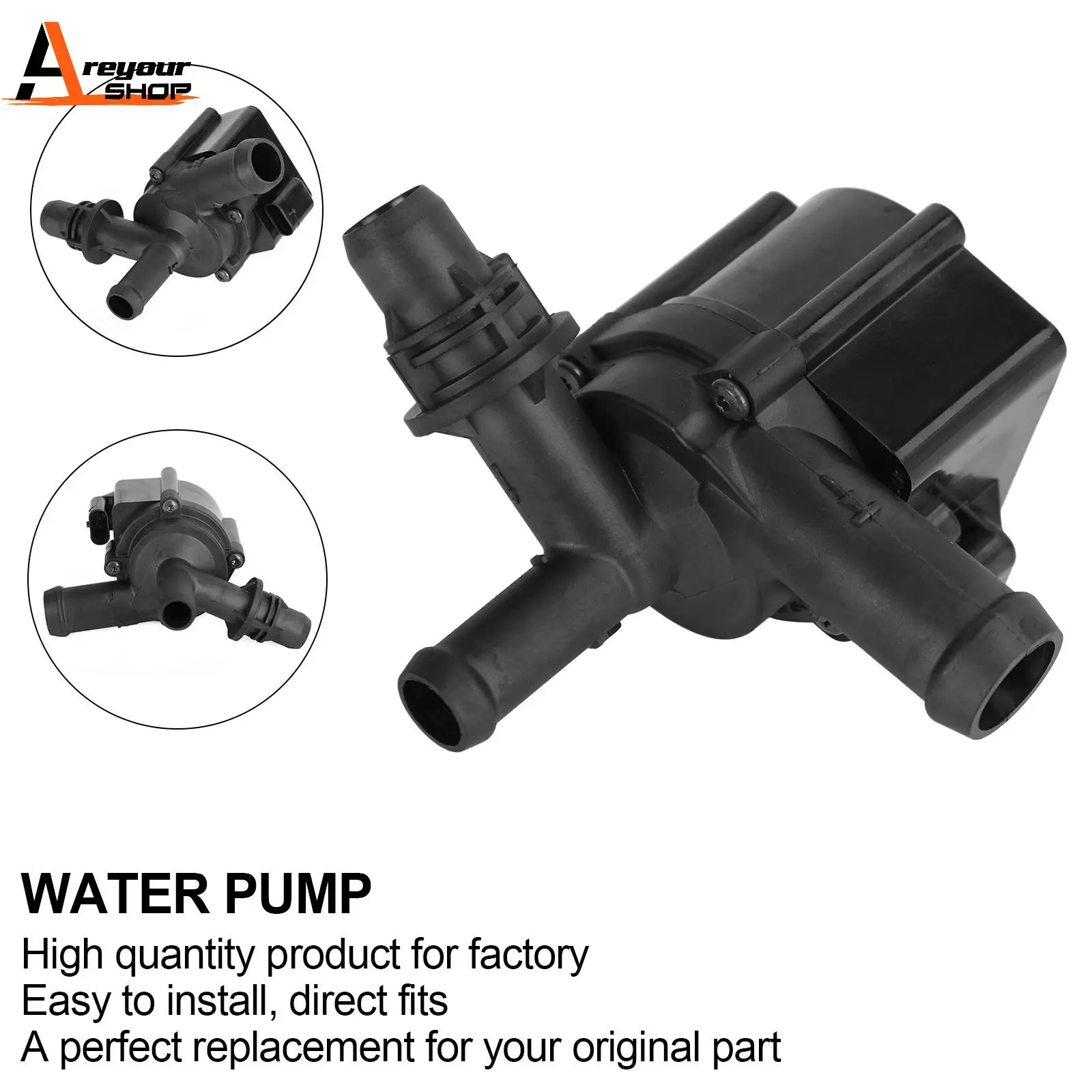 Areyourshop 11518616992 Auxillary Water Coolant Pump For BMW 114i 116i 118i 120i 316i 2010-2016 11517600969 11517629918 Car