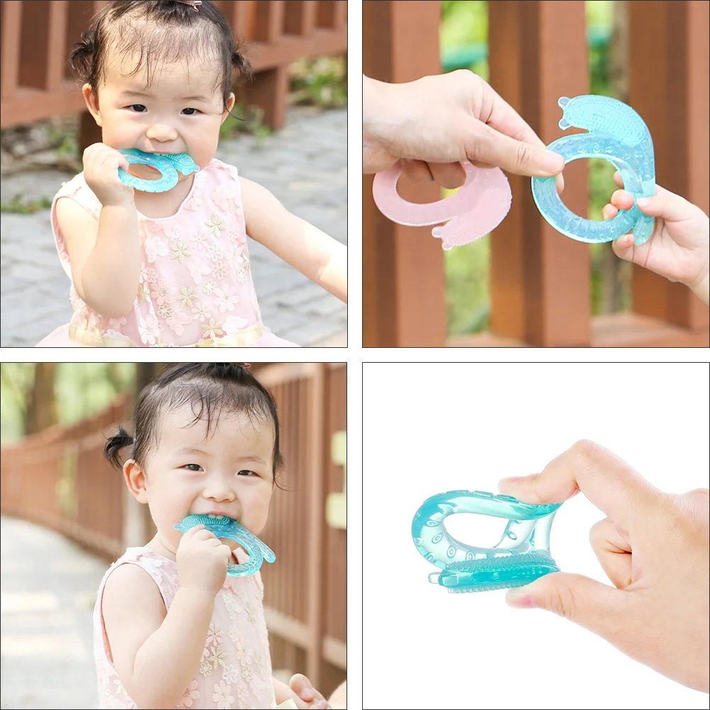 

Teether Toys Infant Teething Cartoon Shaped Baby Necklace Molar Tool Silica Gel