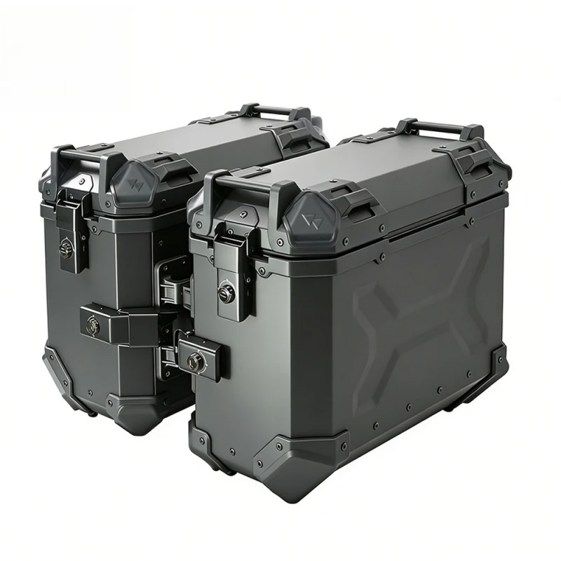 Universal Motorcycle Side Case Waterproof Rear Storage Box Durable Luggage Container Motorbike Accessories