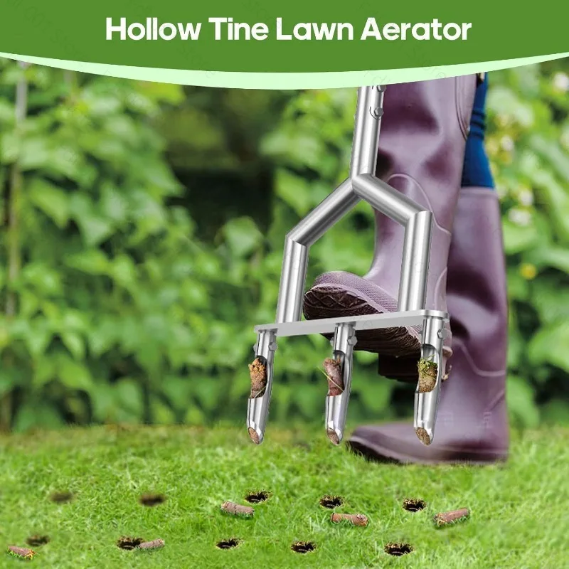 Garden tools Lawn scarifier Aerator Lawn tools with hollow teeth Garden soil care