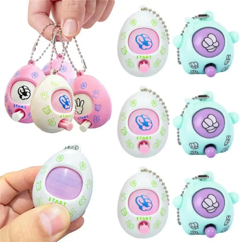 Pendant Toy Mini Finger Puzzle Mini Family Guess Toy Game Props Stone Paper Scissors Round Egg Key Chain Mini Egg Party Favors