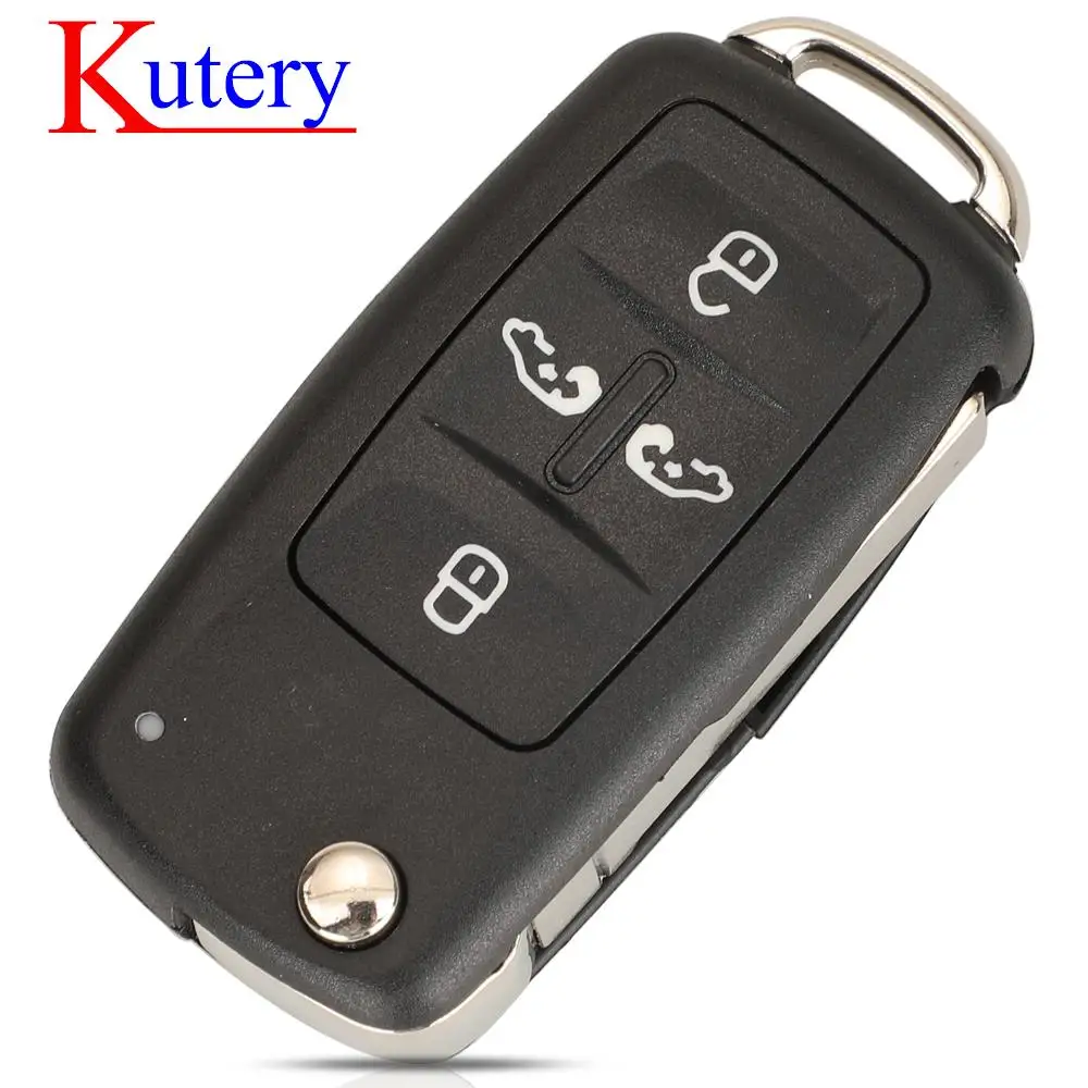 jingyuqin 5BTN 315/433MHZ ID48 Chip Flip Remote Key For Volkswagen Sharan Multivan Caravelle 5K0837202AD/7N0837202F HU66 Blade