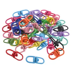 10-50Pcs/Lot Multicolor Metal Key Ring Key Chain Ring 19mm Round Flat Line Split Ring DIY Keychain  Accessories Make Material