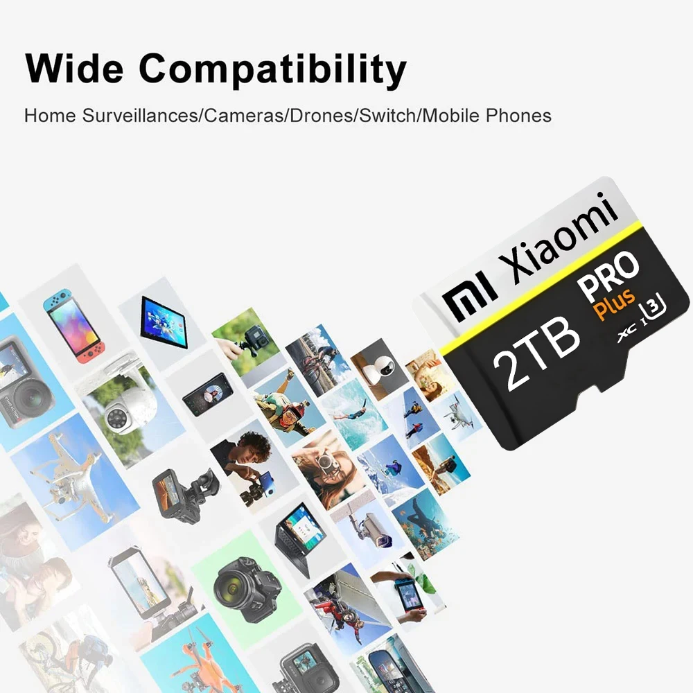 Xiaomi Memory Card 128GB 512GB Micro TF Card U3 4K Full HD Mini 2TB 1TB SD Card Memory Flash Card For Camera Drone Monitor Phone