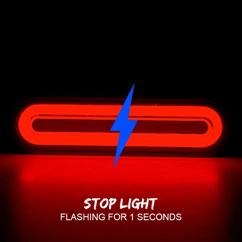 60led Motorcycle 3 in 1 LED Tail Lights Sequential Turn Signal Light DRL Stop Br