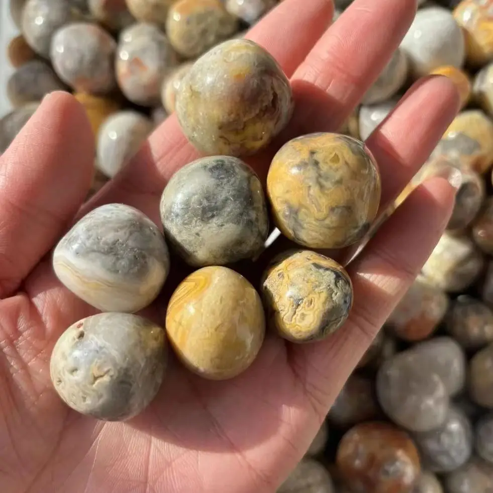 1500g/bag Bulk Natural Crazy Agate Tumbled Stones Crystal Healing Rock Gravel Mineral Specime Gemstones Raw Aquarium Decoration