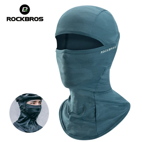 ROCKBROS-mascarilla facial completa para ciclismo, máscara de protección solar UV, sombrero de pasamontañas de verano, bufanda transpirable para motocicleta al aire libre