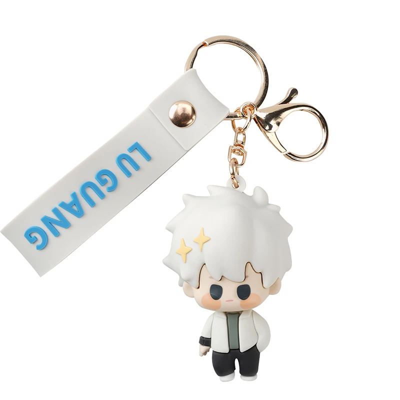 Anime Link Click Keychain Charles Lucas Cheng Xiaoshi Lu Guang Cute Pendant Keyring Cosplay Backpack Decors Accessories Gift