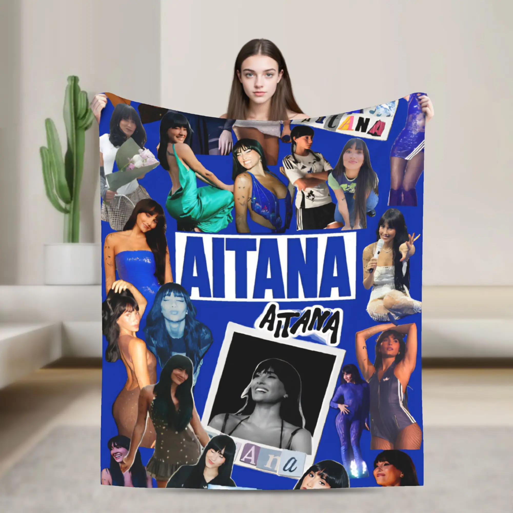

Одеяла Singer Aitana, фланелевые одеяла с кондиционером Cuarto Azul Tour, дышащие ультра-мягкие пледы для дивана, дивана, ковра