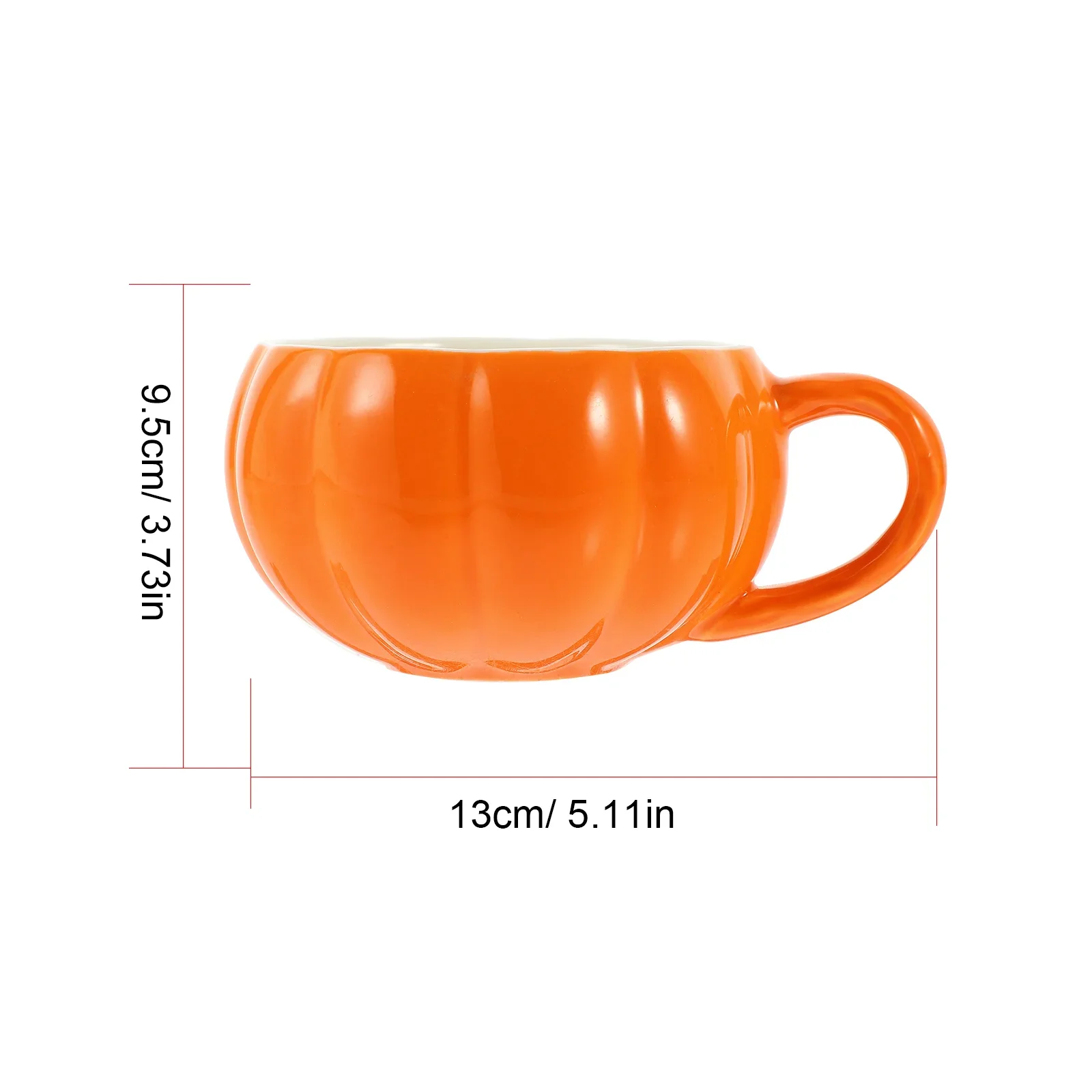 Halloween Pumpkin Cup Multi-use Drinking Mug Decorative Pumpkin Cup for Coffee Tea Overnight Oats