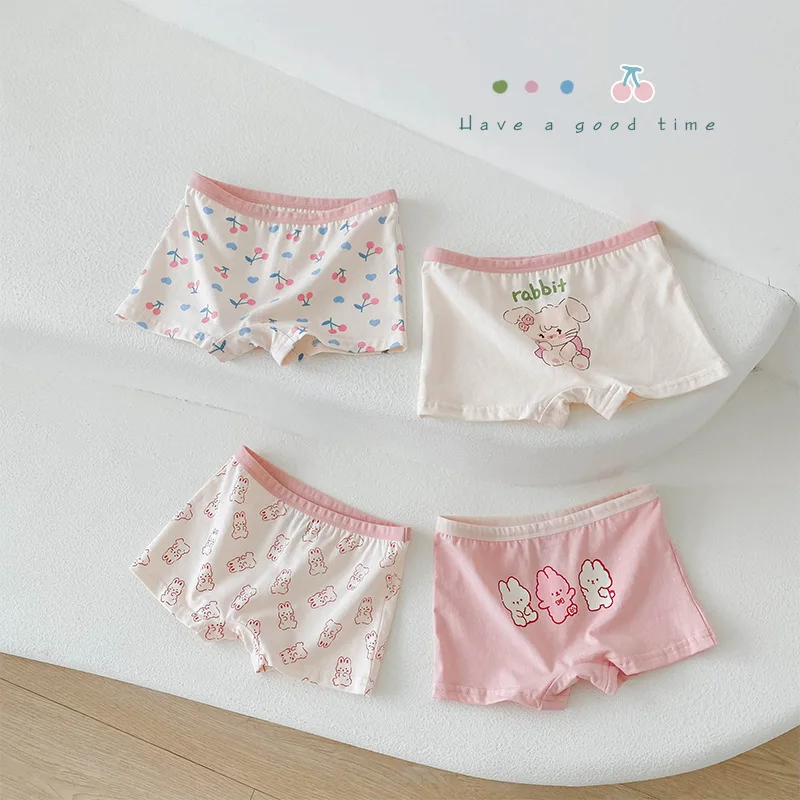 Little Girls Underwear Toddler Soft Cotton Briefs Panties Cute Pattern shorts (2-11 years old)