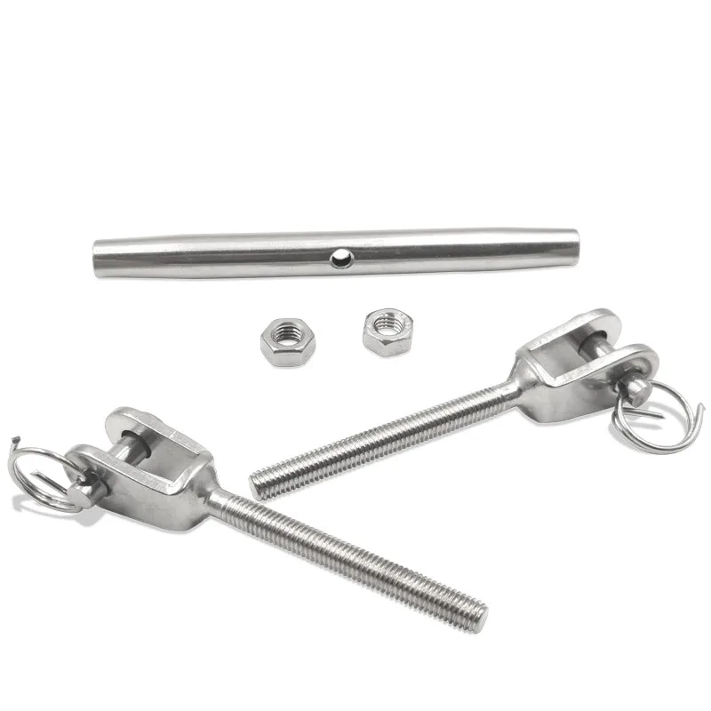 1PCS 304 Stainless Steel Jaw Turnbuckle Rigging Screw Jaw Screw Closed Body