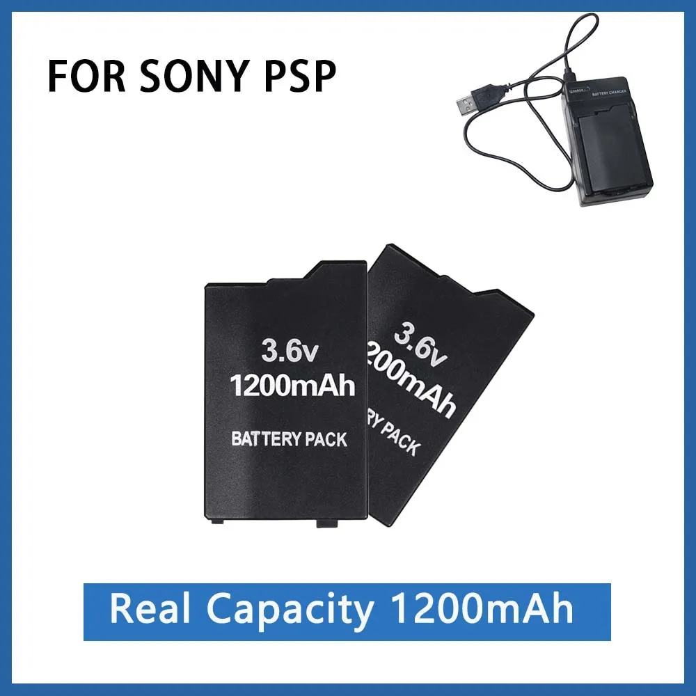 PSP2000/3000 Battery Lipo Battery 3.6V 1200mAh Rechargeable Lithium Batteries For Sony PSP2000 PSP3000 Gamepad With Charger
