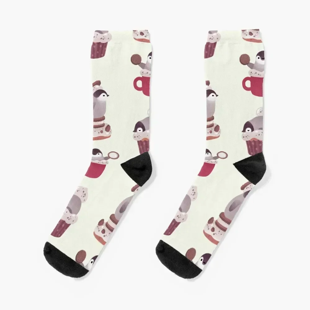 

Cookie cream and penguin Socks japanese fashion fashionable soccer anti-slip hip hop Socks For Women Men's