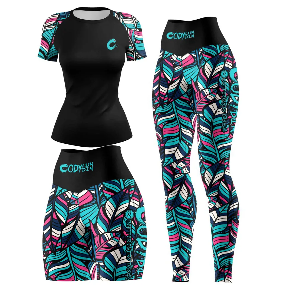 Women's Compression Yoga Tracksuit MMA BJJ Boxing Muay Thai Rashguard Training Fitness Workout Gym Clothing Running Sportswear view 5