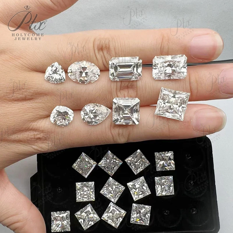 Multi-vorm D witte Moissanite steen aangepaste edelsteen 8 harten en 8 pijlen VVS1 diamanten sieraden maken groothandelsprijs