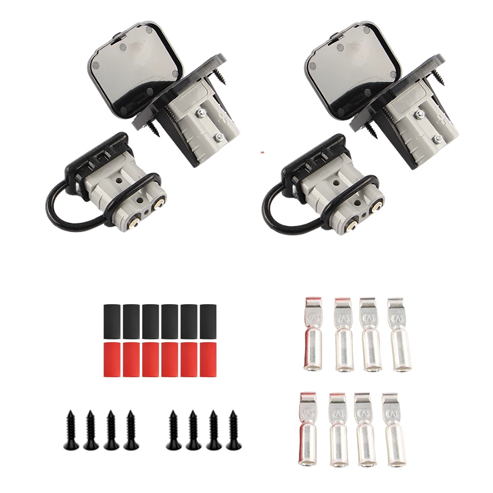2/4er-Pack 50A 120A 175A Batterieladeanschluss-Set 600V Schnellstecker Autobatterie-Stromanschlüsse Gabelstapler-Kabelverbinder