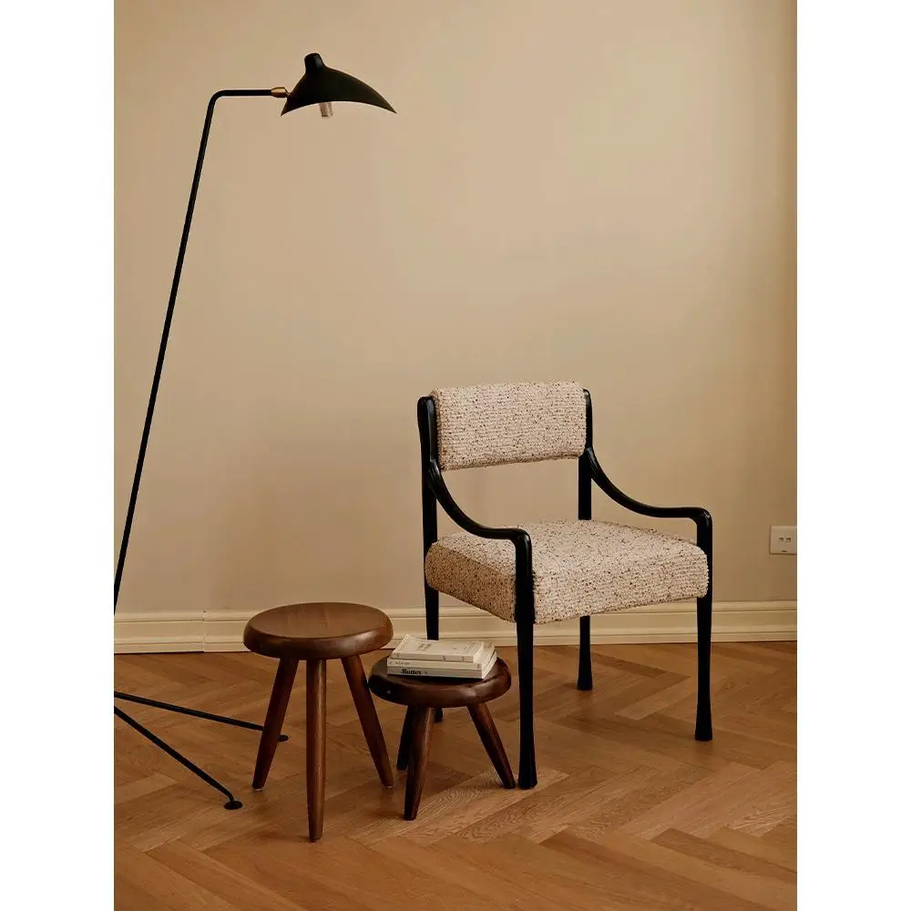 Retro cream style restaurant dining chair household small apartment makeup chair household French light luxury dresser chair