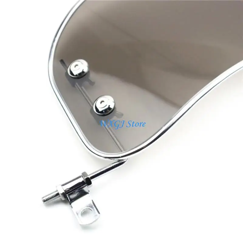 37JE Upgraded Universal Motorcycle Windshield Wind Deflector Windscreen for Motorbike Clear/Black for Your Option Durable-