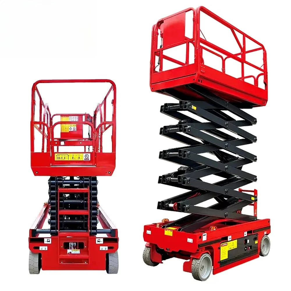 

6m 8m scissor platform hydraulic lift wheeled self-propelled lift