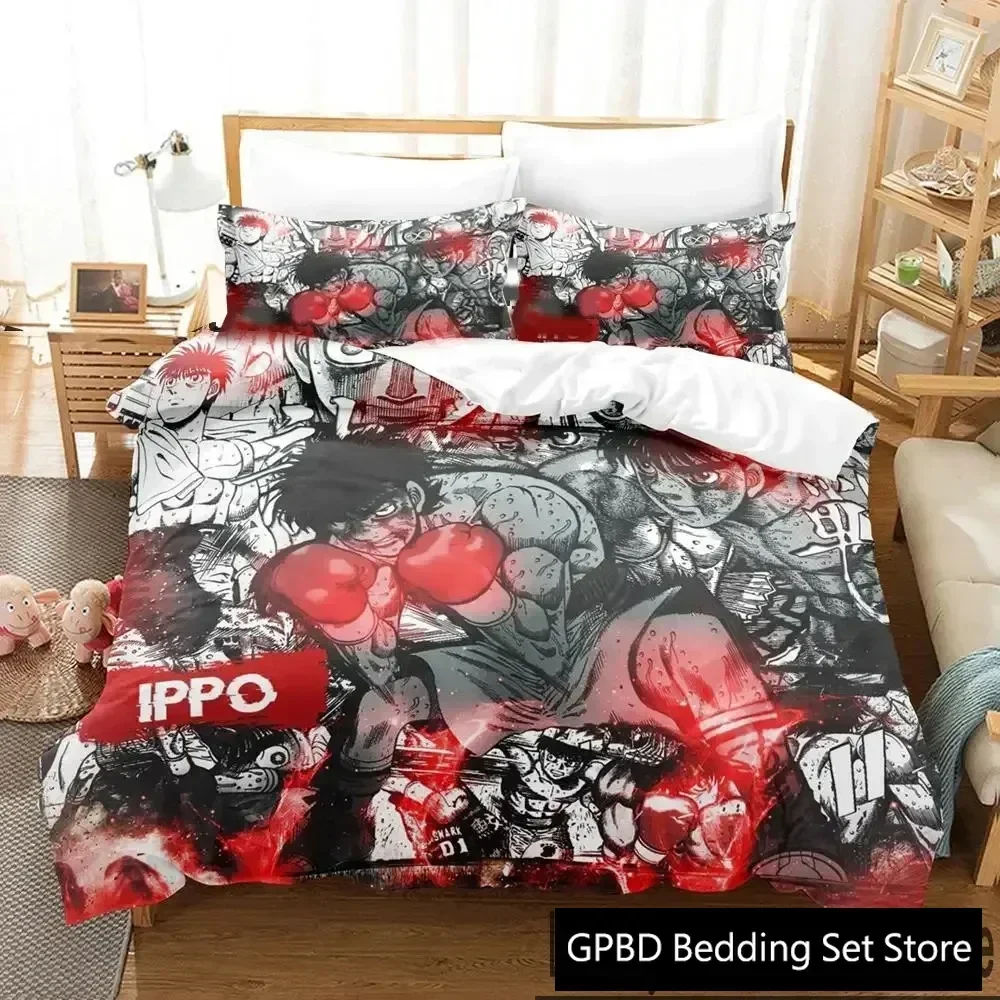 Fighting Spirit Hajime No Ippo Anime Comfortable Duvet Cover Pillowcase Bedding Set Children Bedroom Decoration Home Textile