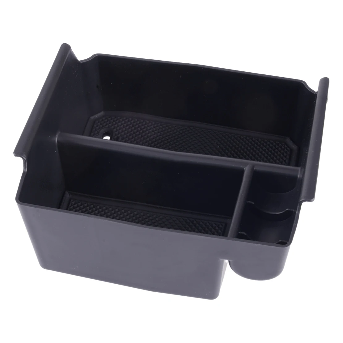 Caja de almacenamiento para consola central de coche, bandeja organizadora de ABS, color negro, compatible con Jeep Wrangler JK 2011, 2012, 2013, 2014, 2015, 2016, 2017, 2018