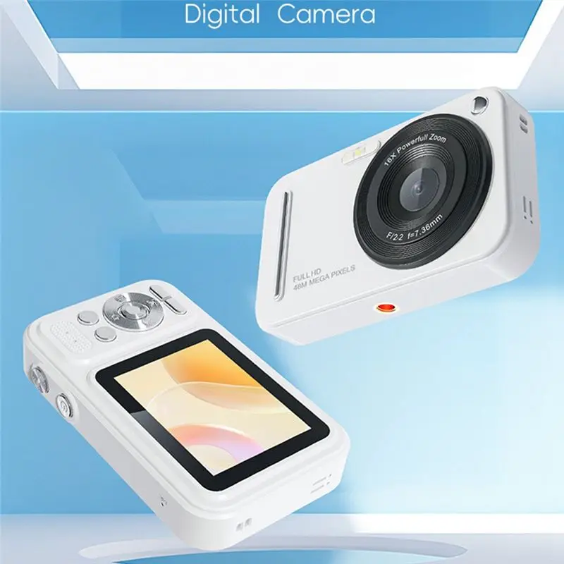 AS96-Digital Camera, Autofocus 48MP AF 4K Camera For Kids With 16X Zoom Anti Shake For Teens Kids