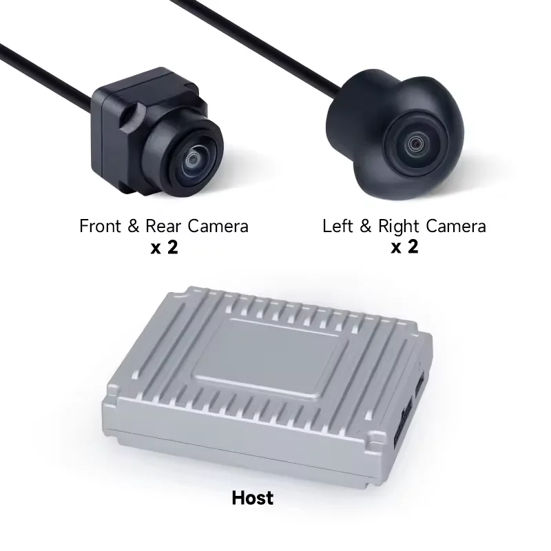 T5 360 Panoramic Car Camera Host 2D/3D Bird View Rear View Camera HD 4 way DVR Surround Around Monitoring 360 Degree