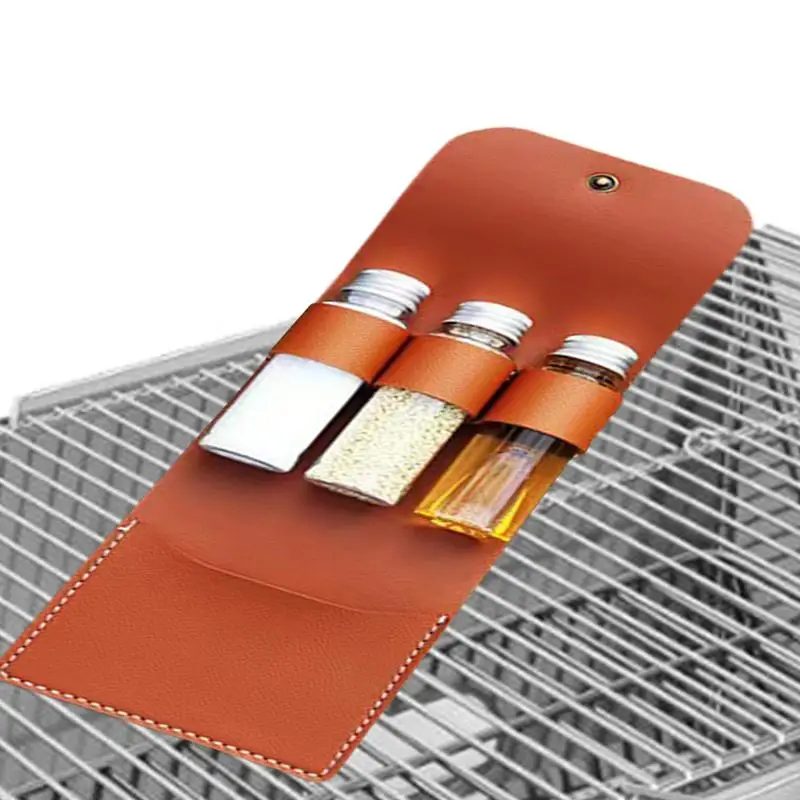 Travel Spice Kit Storage Bag With Spice Jars Hiking Spices Set Mini Condiment Bottle Seasoning Bottle For Car Oil Pouch Spice