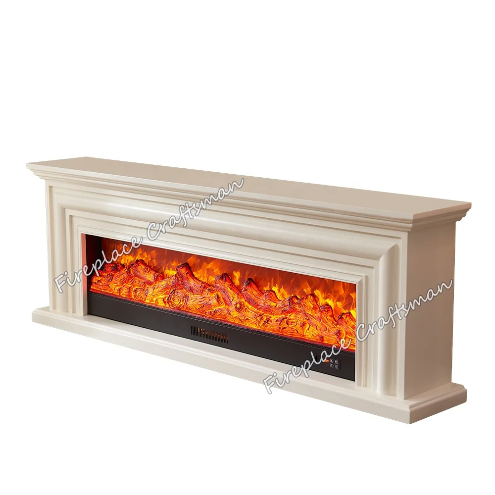 360SS Cheap Decoration Chimenea Electric Fire Place Wood TV Stand Heater Gas Fireplace Console Camino