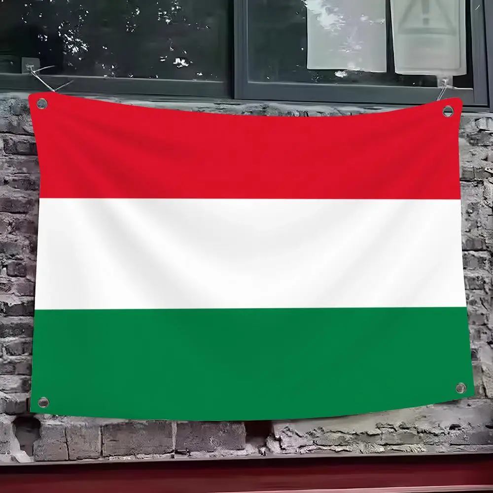 Hungary Flags Custom Wall Hanging Background Art Banner For Bedroom Home Living Room Outdoor Decor