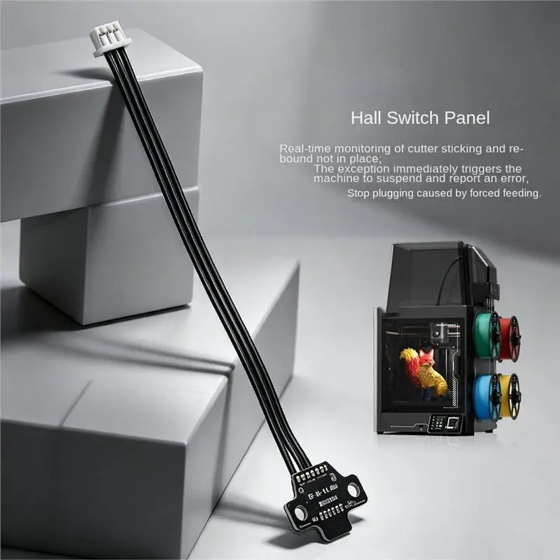 Hall Switch Assembly with Ribbon Cable for Centauri Carbon 2 3D Printer, Non-Contact Sensor Replacement Part, Plug and Play