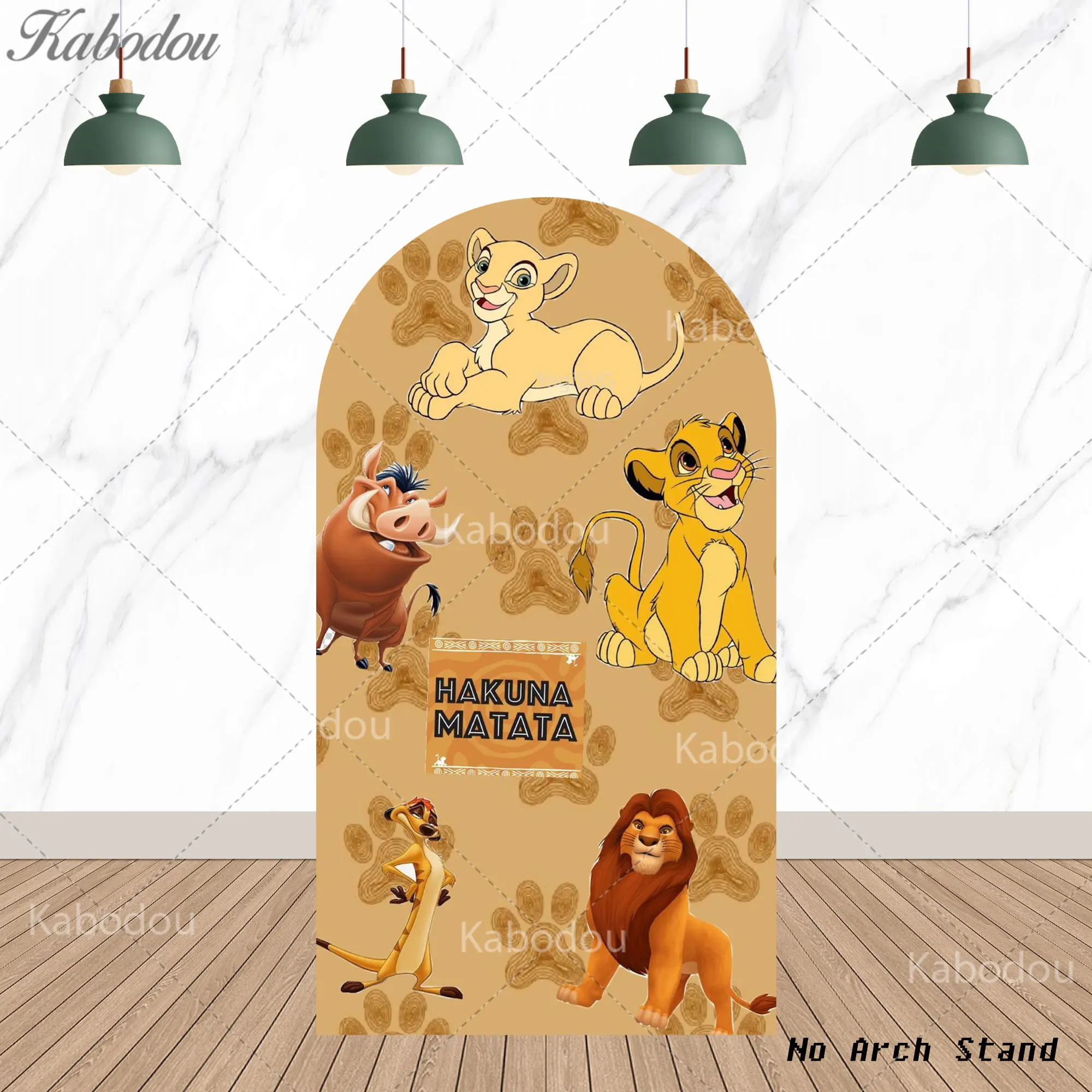 The Lion King Party Arch Backdrop Child Boy Birthday Background Decor Hakuna Matata Cover Yellow Simba Baby Shower Banner Props - view 2