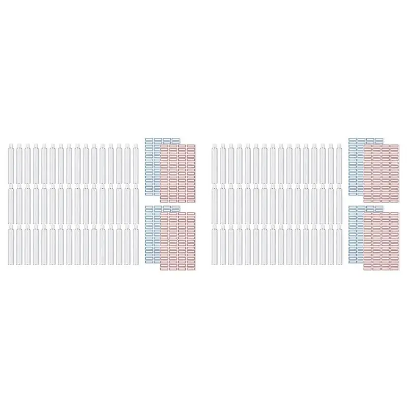 

【LAST CHANCE】96Pcs Empty Aluminum Paint Tubes 20 Ml For Store Remaining Paint Acrylic Oils Watercolor Gouaches, With 4 Sheets La