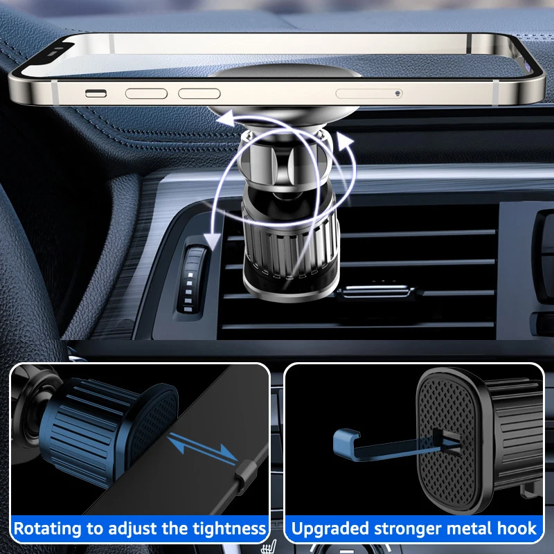 Từ Không Khí Thông Hơi Kẹp Nam Châm Điện Thoại Gắn Điện Thoại Di Động Đứng GPS Hỗ Trợ Cho iPhone 13 12 Pro huawei Xiaomi Samsung