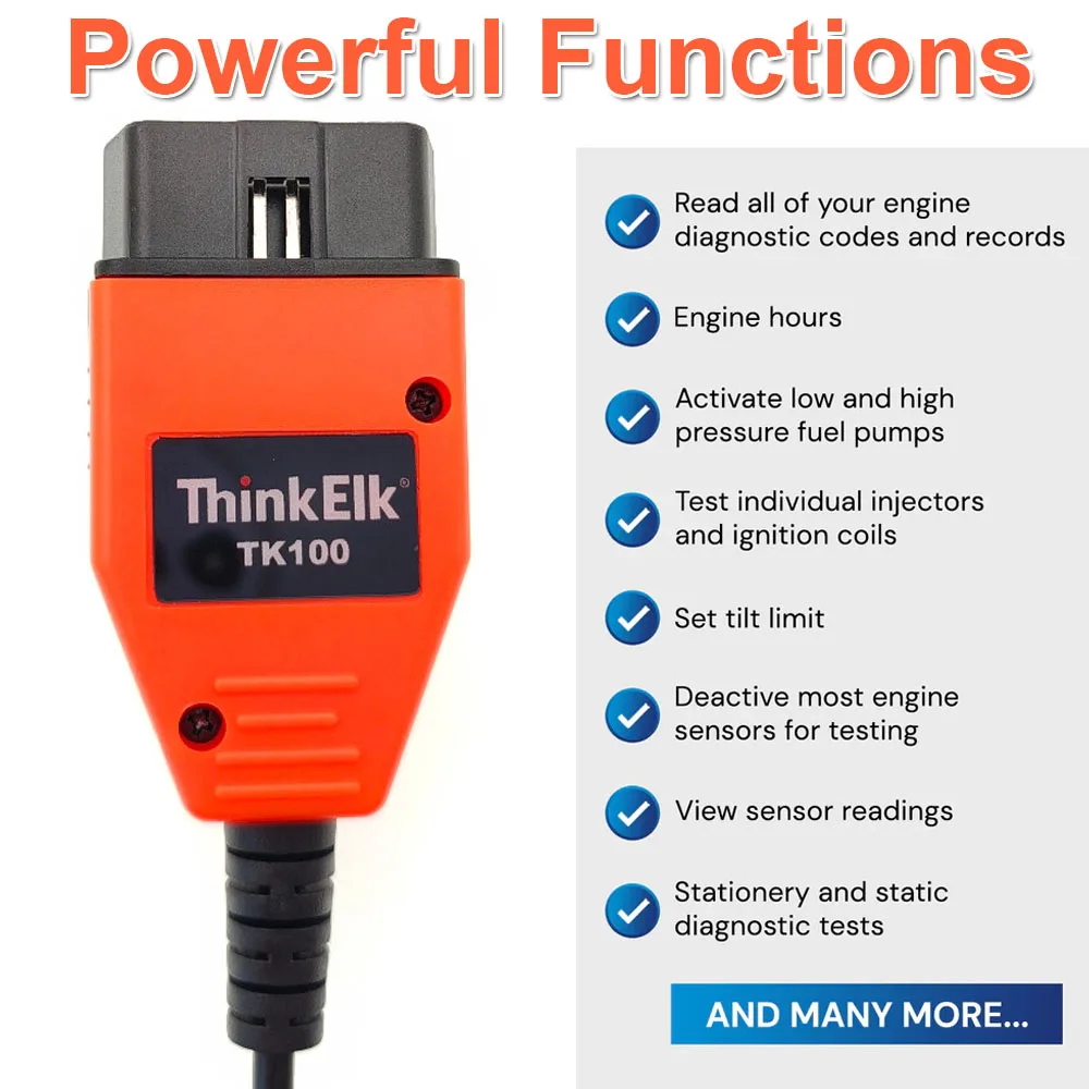 ThinkElk TK100 Diagnostic Cable Adapter Kit Connectors for Yamaha YDS 1.33 Boat Marine Outboard WaveRunner Jet Boat before 2017