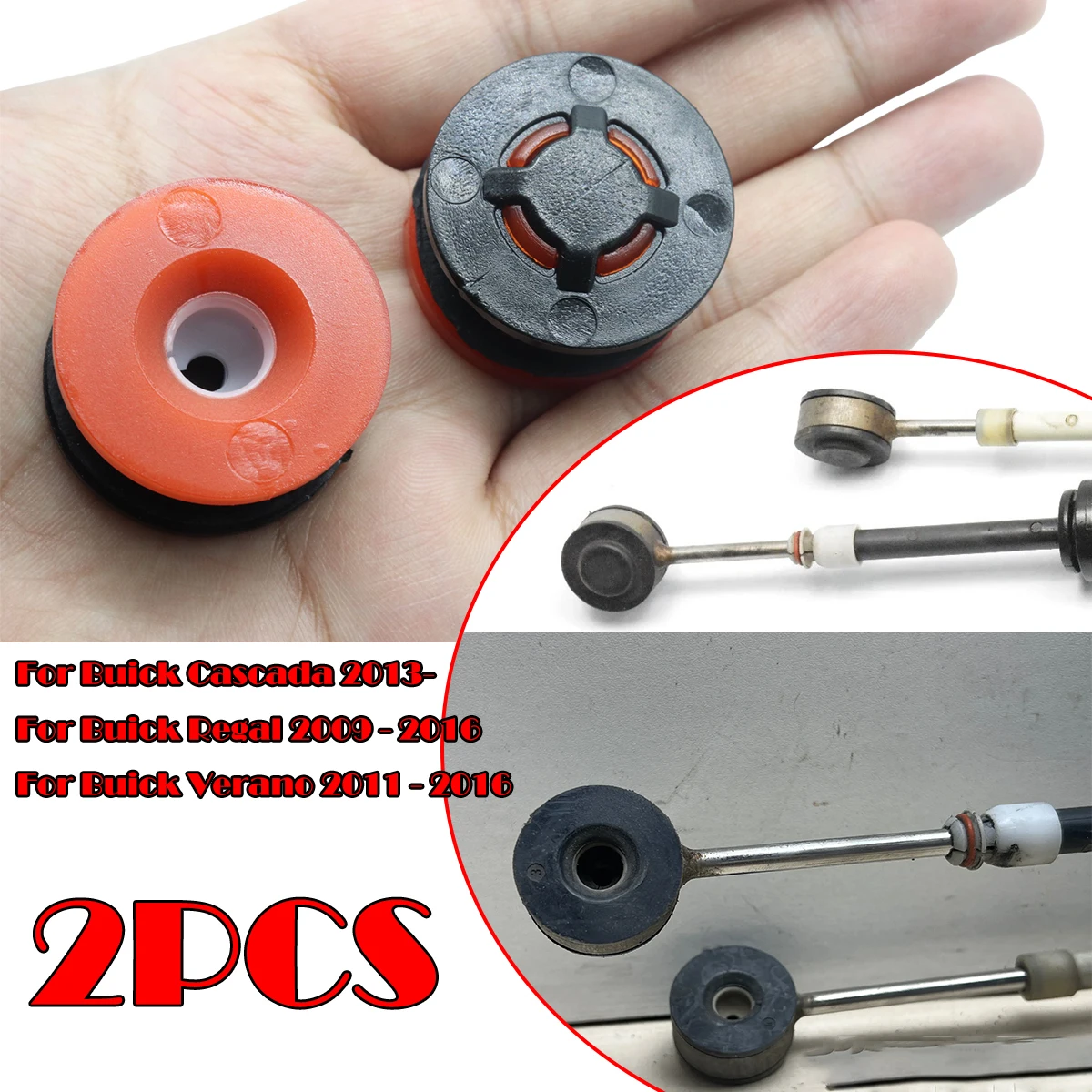 

2kit MT Gear Shift Cable Linkage End Rod Bushing Gearbox Shifter lever Connector For Buick Cascada 2013-Regal Verano 2011-2016