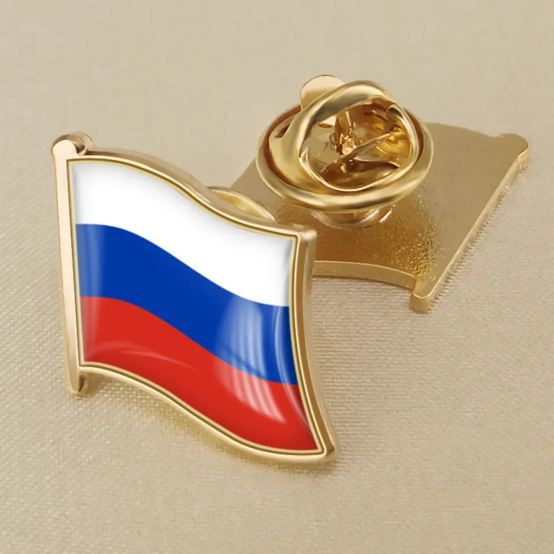 Russia Flag Brooch Enamel Pin RU National Flag Lapel Backpack Bag Badge Jewelry Decoration Булавка с флагом России