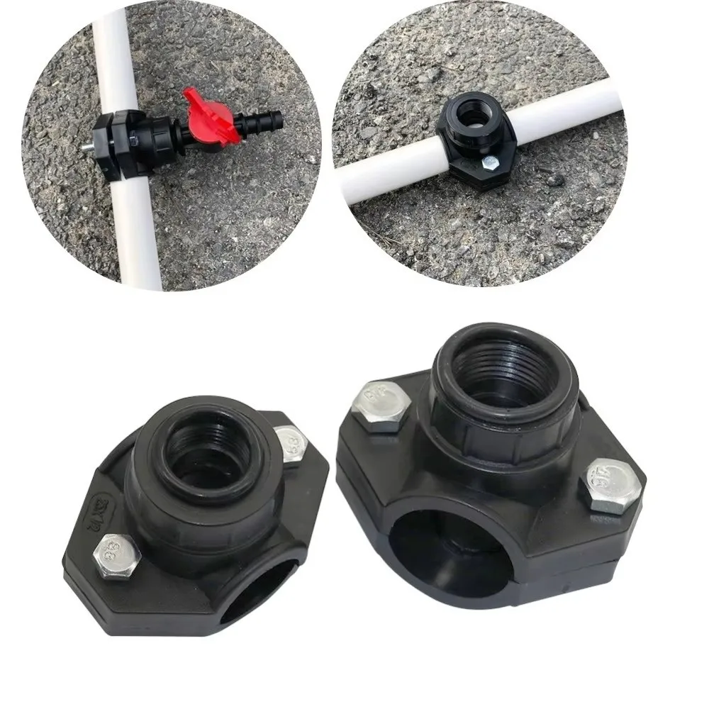 Female Thread Pipe Clamp Internal Thread Three Way Saddle Water Splitter PVC Water Pipe Reducing Reducing Coupling PE Water Pipe