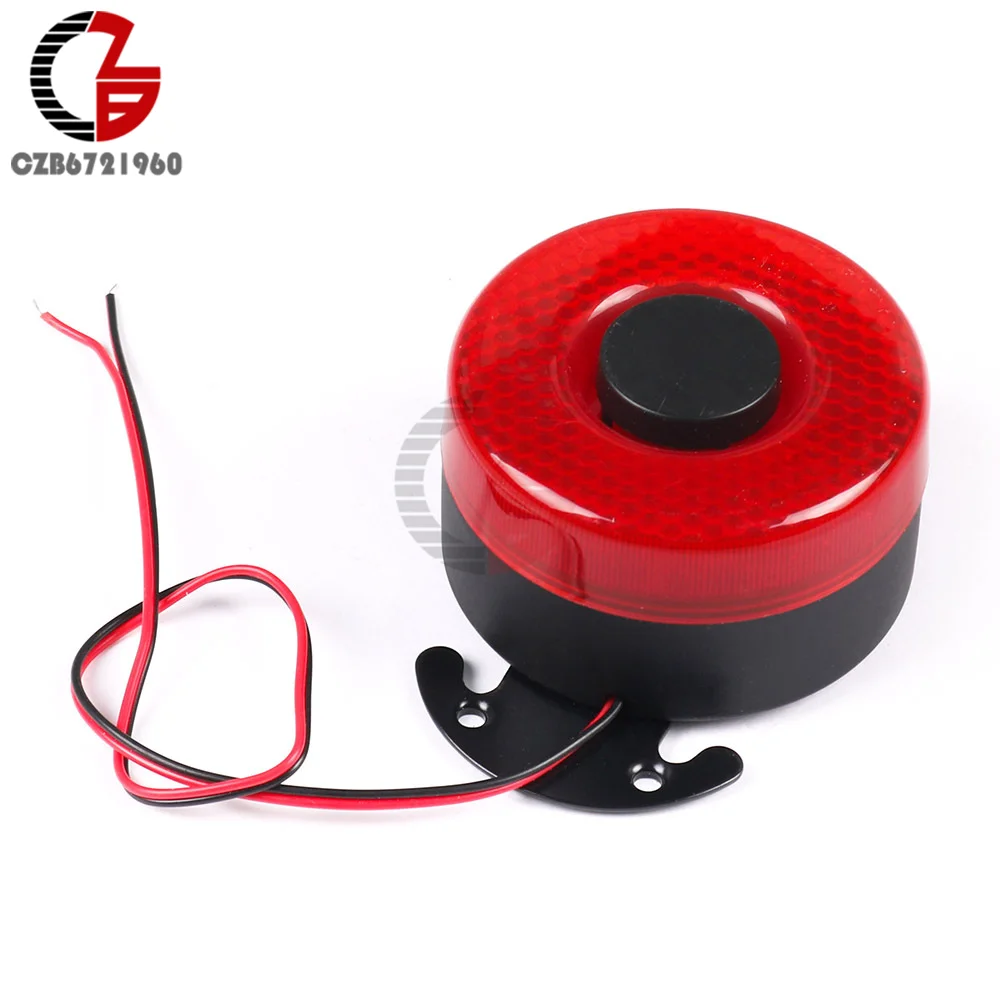 105dB Wired Mini Sound Alarm Siren Horn Car Warning Siren Sound Signal Backup Alarms LED Beep Reverse Air Horn DC 12V-24V