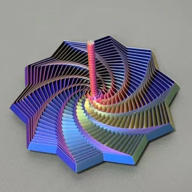 3D Printed Expanded Sensory Fidget Star Fractal Fidget Hexagon with Handles Honeycomb Whirling Spiral Design Stress Relief Toy