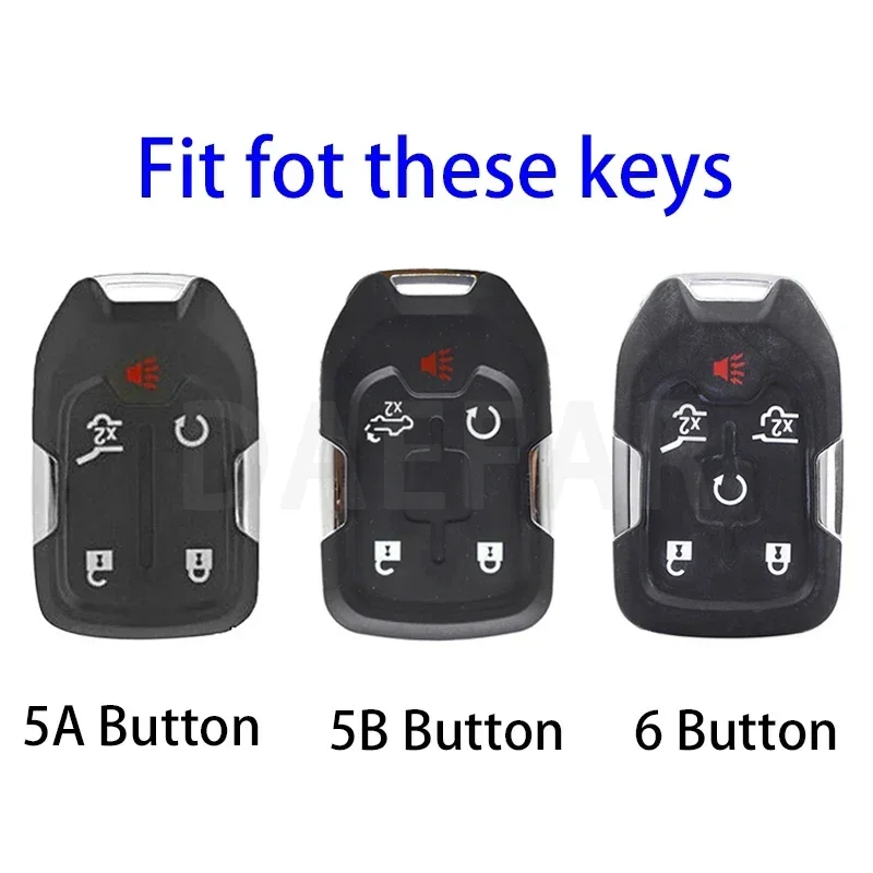 TPU 5/6 Button Car Remote Key Case Cover Shell Fob for Chevrolet Silverado Suburban for GMC Yukon Sierra Acadia Terrain Keychain