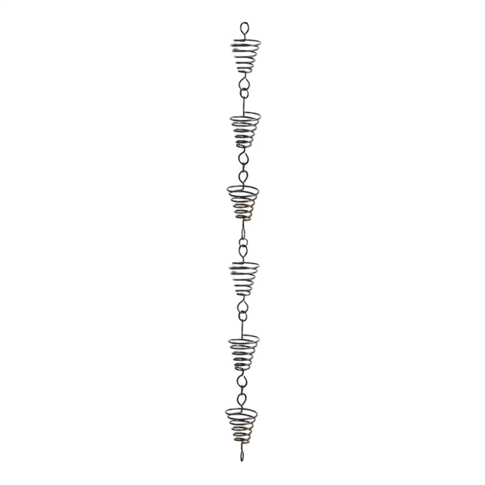 

Rain Chain for Gutter Metal Roof Decorative Replacement Downspout Rain Catcher Chain for Shed Gazebo Garden Backyard Decoration