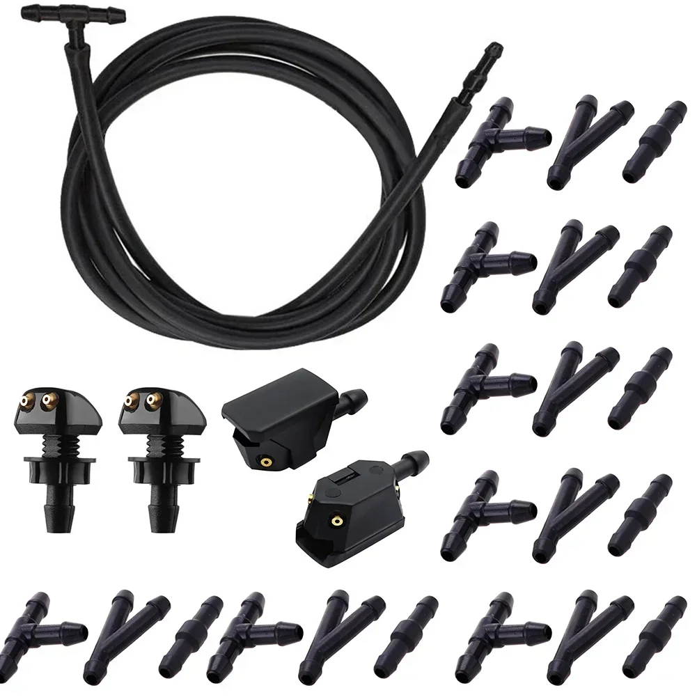 

1-5m Windshield Wiper Washer Nozzle Hose With Connector Kit T Y Straight Pipe Windscreen Spray Jet Water Hose Fluid Tube Joiner