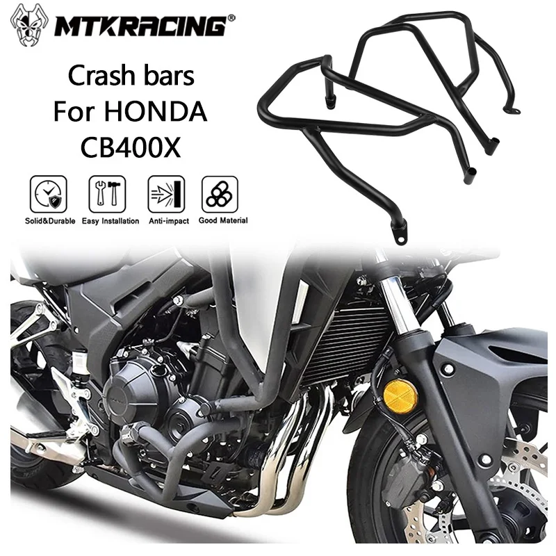 

MTKRACING Crash bars For HONDA CB400X 2021-2024 Engine Bumper Guard Frash Stunt Cage Crash Bar Engine Frame Protector