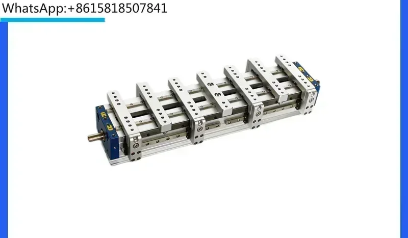 Large scale automated operation of synchronous variable pitch mechanism for precision module of variable pitch slide table